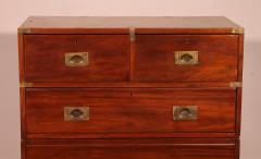 Military Or Campaign Chest Of Drawers In Mahogany 19th Century - 4113114