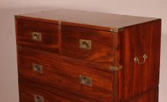 Military Or Campaign Chest Of Drawers In Mahogany 19th Century - 4113116