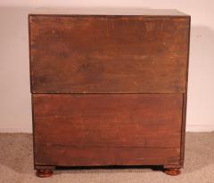 Military Or Campaign Chest Of Drawers In Mahogany 19th Century - 4113119