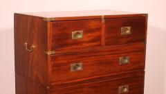 Military Or Campaign Chest Of Drawers In Mahogany 19th Century - 4113120