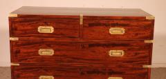 Military Or Campaign Officers Chest Of Drawers In Mahogany 19th Century - 4202114