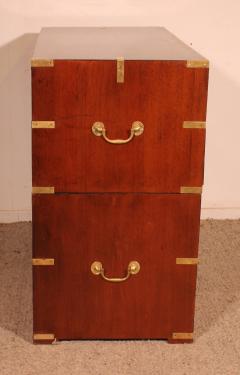 Military Or Campaign Officers Chest Of Drawers In Mahogany 19th Century - 4202120