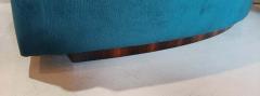 Milo Baughman 1960s Milo Baughman for Thayer Coggin Circular Sofa Fully Restored Teal Velvet - 1517971