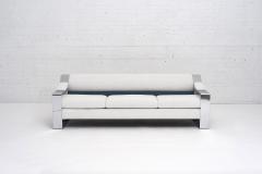 Milo Baughman 1970 s Chrome Sofa Extra Wide Flat Bar - 1911298