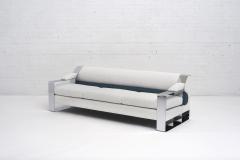 Milo Baughman 1970 s Chrome Sofa Extra Wide Flat Bar - 1911307