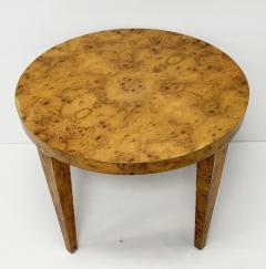 Milo Baughman 1970s American Modern Round Burl Wood Center Occasional Table - 4764773