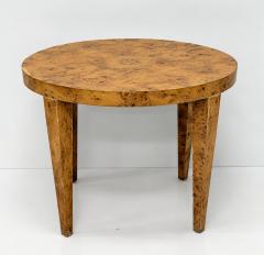 Milo Baughman 1970s American Modern Round Burl Wood Center Occasional Table - 4764775