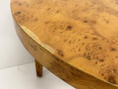 Milo Baughman 1970s American Modern Round Burl Wood Center Occasional Table - 4764776