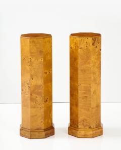 Milo Baughman 1970s Burl wood Pedestals - 2620066