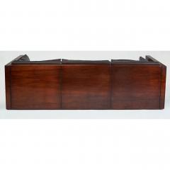 Milo Baughman 1970s Leather Rosewood Sofa in the Manner of Milo Baughman - 4445102