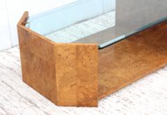 Milo Baughman 1970s Mid Century Modern Burl wood Coffee Table - 1121204