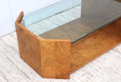 Milo Baughman 1970s Mid Century Modern Burl wood Coffee Table - 1121207