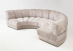 Milo Baughman 1970s Milo Baughman Mid Century Modern Curved Channel Back Sofa - 3333119
