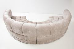 Milo Baughman 1970s Milo Baughman Mid Century Modern Curved Channel Back Sofa - 3333124