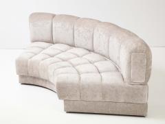 Milo Baughman 1970s Milo Baughman Mid Century Modern Curved Channel Back Sofa - 3333132