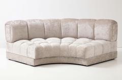 Milo Baughman 1970s Milo Baughman Mid Century Modern Curved Channel Back Sofa - 3333139
