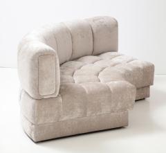 Milo Baughman 1970s Milo Baughman Mid Century Modern Curved Channel Back Sofa - 3333140