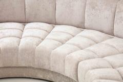 Milo Baughman 1970s Milo Baughman Mid Century Modern Curved Channel Back Sofa - 3333142