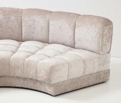Milo Baughman 1970s Milo Baughman Mid Century Modern Curved Channel Back Sofa - 3333143