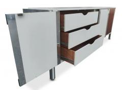 Milo Baughman 1970s Milo Baughman Style Rosewood Laminate and Aluminum Cabinet or Dresser - 3080423