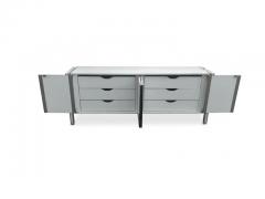 Milo Baughman 1970s Milo Baughman Style Rosewood Laminate and Aluminum Cabinet or Dresser - 3080426