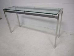 Milo Baughman 1970s Polished Aluminum Long Mid Century Modern Console Table - 1746987