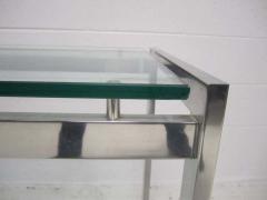 Milo Baughman 1970s Polished Aluminum Long Mid Century Modern Console Table - 1746990