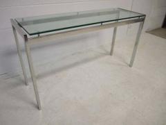 Milo Baughman 1970s Polished Aluminum Long Mid Century Modern Console Table - 1746996