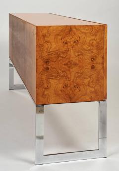 Milo Baughman 1970s Signed Milo Baughman Credenza or Buffet in Burl Wood - 424582