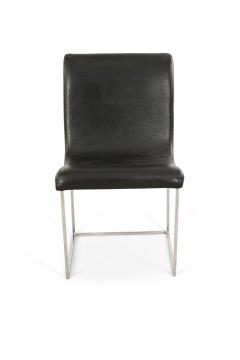 Milo Baughman 4 Mid Century Milo Baughman Chrome And Black Vinyl Dining Chairs - 3171249