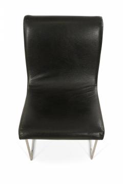 Milo Baughman 4 Mid Century Milo Baughman Chrome And Black Vinyl Dining Chairs - 3171253
