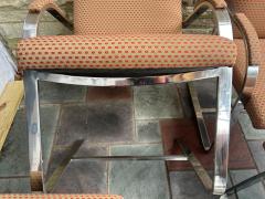 Milo Baughman 4 Stylish Milo Baughman Cantelievered BRNO Chrome Dining Chair Mid Century - 4729511