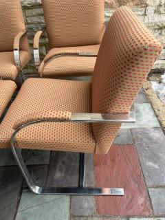 Milo Baughman 4 Stylish Milo Baughman Cantelievered BRNO Chrome Dining Chair Mid Century - 4729518