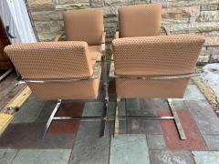 Milo Baughman 4 Stylish Milo Baughman Cantelievered BRNO Chrome Dining Chair Mid Century - 4729552
