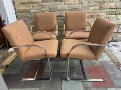 Milo Baughman 4 Stylish Milo Baughman Cantelievered BRNO Chrome Dining Chair Mid Century - 4729586