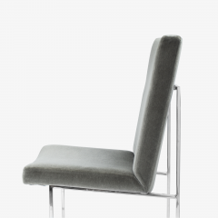 Milo Baughman 6 Milo Baughman for Thayer Coggin Thin Frame Dining Chairs in Gunmetal Mohair - 2188784