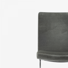 Milo Baughman 6 Milo Baughman for Thayer Coggin Thin Frame Dining Chairs in Gunmetal Mohair - 2188785