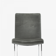 Milo Baughman 6 Milo Baughman for Thayer Coggin Thin Frame Dining Chairs in Gunmetal Mohair - 2188787