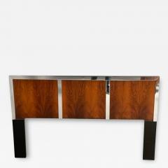 Milo Baughman A Mid Century Modern Full Headboard Milo Baughman Chrome and Rosewood - 3408132