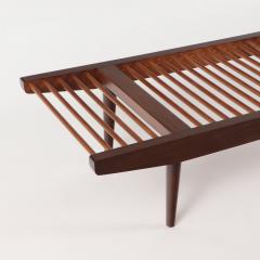 Milo Baughman A Milo Baughman for Glenn of California large dowel walnut bench circa 1960  - 3071456