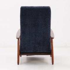 Milo Baughman A mid century modern upholstered Milo Baughman model 74 walnut reclining chair  - 3496878