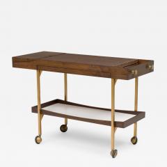 Milo Baughman American Mid Century Milo Baughman Bar Cart with Low Tier - 4289889