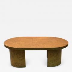 Milo Baughman Burlwood Coffee Table with Oval Design Top in the Style of Milo Baughman - 881371