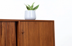 Milo Baughman California Modern Tambour Door Walnut Credenza by Milo Baughman - 2695075