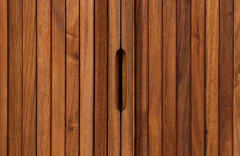 Milo Baughman California Modern Tambour Door Walnut Credenza by Milo Baughman - 2695077