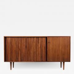 Milo Baughman California Modern Tambour Door Walnut Credenza by Milo Baughman - 2700574