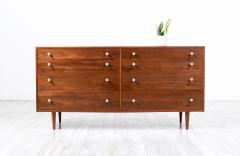 Milo Baughman California Modern Walnut Dresser with Tulip Style Pulls by Milo Baughman - 3213179