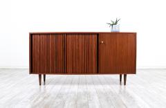 Milo Baughman California Modern Walnut Tambour Door Credenza by Milo Baughman - 3006071