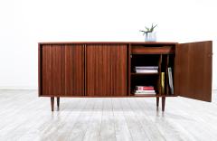 Milo Baughman California Modern Walnut Tambour Door Credenza by Milo Baughman - 3006072