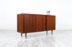 Milo Baughman California Modern Walnut Tambour Door Credenza by Milo Baughman - 3006074